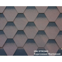 Битумная черепица Uni Strong Коричневый оттененный 🏠 Первый Дом