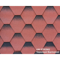 Битумная черепица Uni Strong Красный оттененный 🏠 Первый Дом