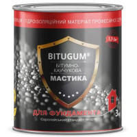 Мастика битумно-каучуковая Bitugum для фундамента 3 кг 🏠 Первый Дом