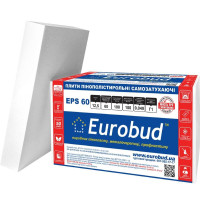 Пінопласт Eurobud EPS 60 1000x1000x50мм 🏠 «Перший Дім»