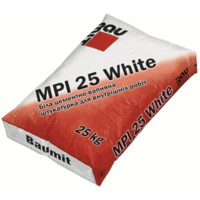 Baumit MPI 25 White – стартова штукатурна суміш цементно-вапняна білий колір для внутрішніх робіт 🏠 «Перший Дім»