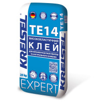 EXPERT TE14 Высокоэластичный клей для керамогранитной плитки и натурального камня, 52779 🏠 Первый Дом