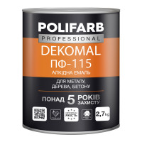 Polifarb DekoMal ПФ 115 блакитний 2,7кг 🏠 «Перший Дім»