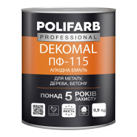Polifarb DekoMal ПФ 115 світло блакитний 0,9кг 🏠 «Перший Дім»