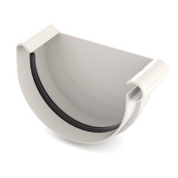 Заглушка ринви права BRYZA 125мм, білий 🏠 «Перший Дім»