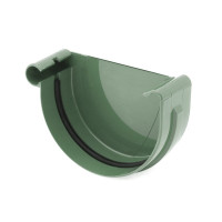 Заглушка ринви ліва BRYZA 125мм, зелений 🏠 «Перший Дім»
