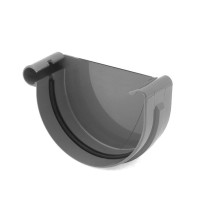 Заглушка ринви ліва BRYZA 125мм, графіт 🏠 «Перший Дім»