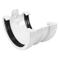 З'єднувач ринви Білий Devorex Classic 120 🏠 «Перший Дім»